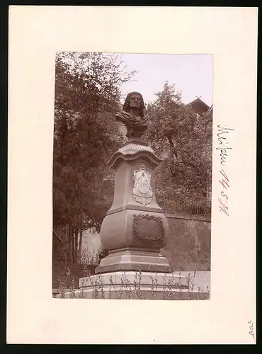 Fotografie Brück & Sohn Meissen, Ansicht Meissen i. Sa., Partie am Böttgerdenkmal