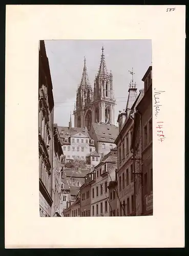 Fotografie Brück & Sohn Meissen, Ansicht Meissen i. Sa., Blick von der Burgstrasse mit Spielwarengeschäft E.M. Schmidt