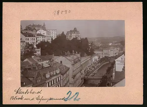 Fotografie Brück & Sohn Meissen, Ansicht Karlsbad, Blick von der Stefanspromenade