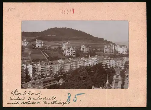 Fotografie Brück & Sohn Meissen, Ansicht Karlsbad, Eduard-Knoll-Strasse und Untere Gartenzeile