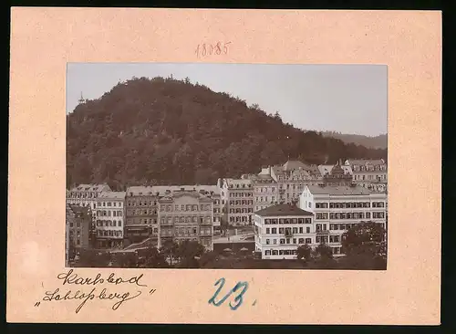 Fotografie Brück & Sohn Meissen, Ansicht Karlsbad, Hotel König von England 6 Schlossberg