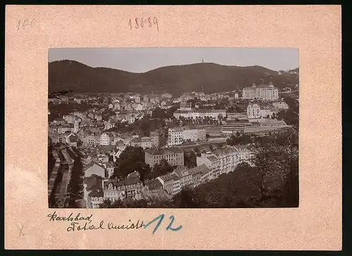 Fotografie Brück & Sohn Meissen, Ansicht Karlsbad, Blick über die Stadt