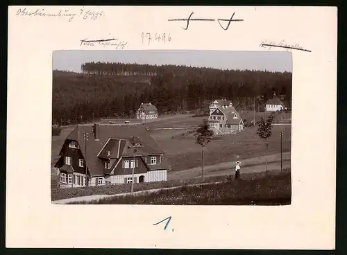 Fotografie Brück & Sohn Meissen, Ansicht Oberbärenburg, Villen & Kapelle