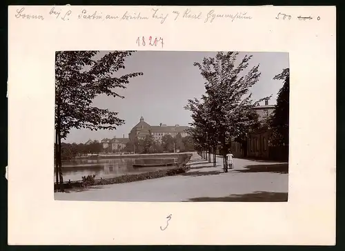 Fotografie Brück & Sohn Meissen, Ansicht Borna, Partie am Breiten Teich