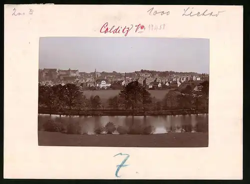 Fotografie Brück & Sohn Meissen, Ansicht Colditz, Panorama mit Blick über die Mulde