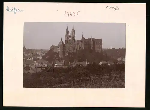 Fotografie Brück & Sohn Meissen, Ansicht Meissen i. Sa., Panorama mit Dom & Albrechtsburg