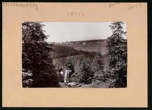 Fotografie Brück & Sohn Meissen, Ansicht Oberbärenburg, Blick vom Tiroler Weg nach der Stadt