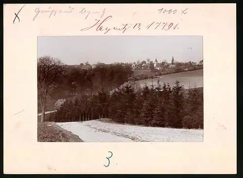 Fotografie Brück & Sohn Meissen, Ansicht Heynitz, Blick vom Feldweg auf die Stadt