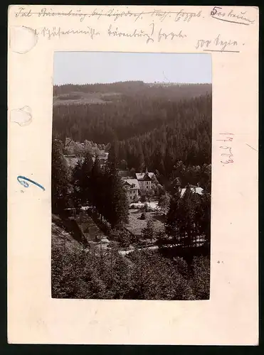 Fotografie Brück & Sohn Meissen, Ansicht Waldbärenburg, Blick auf das Hotel Schäfermühle