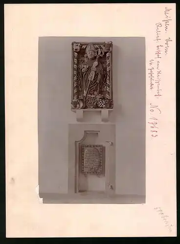 Fotografie Brück & Sohn Meissen, Ansicht Meissen i. Sa., Relief Bischof von Weissenbach im Dom