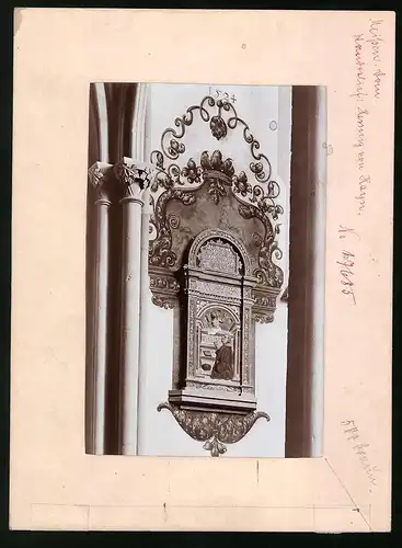 Fotografie Brück & Sohn Meissen, Ansicht Meissen i. Sa., Wandrelief Hennig von Hayn im Meissener Dom