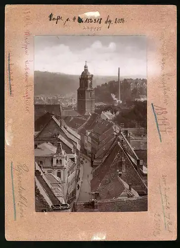Fotografie Brück & Sohn Meissen, Ansicht Meissen i. Sa., Blick in die Burgstrasse und zur Stadtkirche