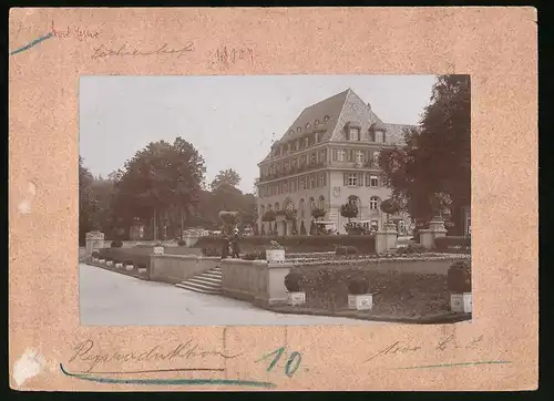 Fotografie Brück & Sohn Meissen, Ansicht Bad Elster, Blick auf das Hotel Sachsenhof, Cafe Achteck, Kurtaxis