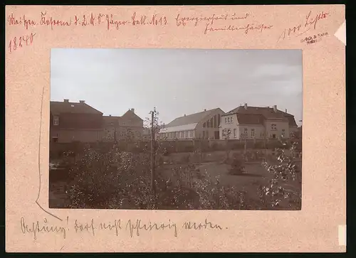 Fotografie Brück & Sohn Meissen, Ansicht Meissen i. Sa., Kaserne des 2. Kgl. Sächs. Jäger-Bataillon Nr. 13, Exerzierhaus