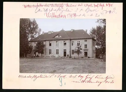 Fotografie Brück & Sohn Meissen, Ansicht Wittenberg, Friedericianum-Kaserne Wirtschaftsgebäude 1 Batl. Inf. Rgt. 20