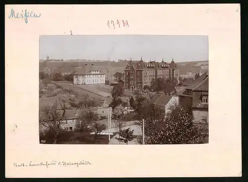 Fotografie Brück & Sohn Meissen, Ansicht Meissen i. Sa., das Stadtkrankenhaus mit dem Isoliergebäude