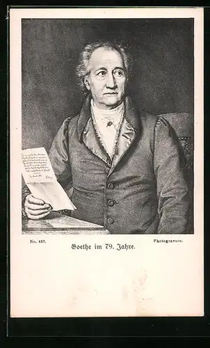 AK Johann Wolfgang von Goethe im neunundsiebzigsten Jahre