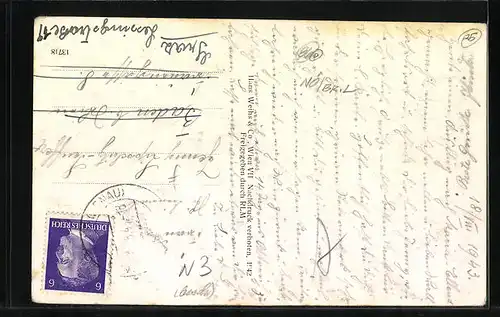 AK Maria Ellend, Fliegeraufnahme des Ortes