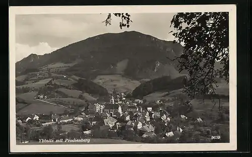 AK Ybbsitz, Ortsansicht mit Prochenberg