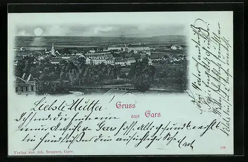 Mondschein-AK Gars, Teilansicht