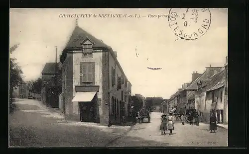 AK Chateauneuf-de-Bretagne, Rues principales