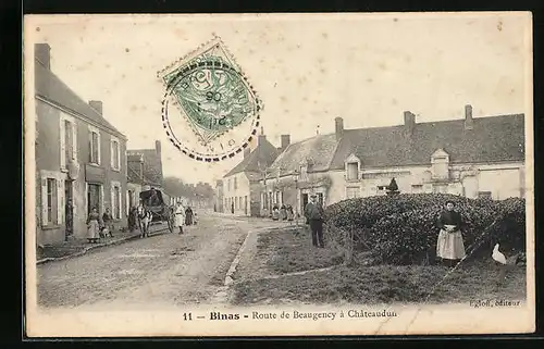 AK Binas, Route de Beaugency a Chateaudun