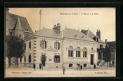 AK Suèvres, La Mairie et la Poste