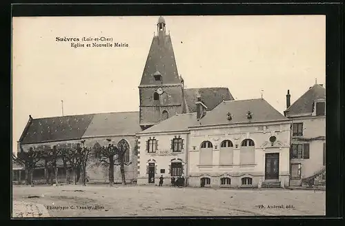AK Suèvres, Eglise et Nouvelle Mairie