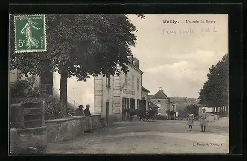 AK Mailly, Un coin du Bourg