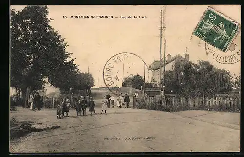 AK Montchanin-Les-Mines, Rue de la Gare