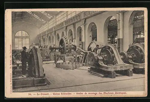 AK Le Creusot, Usines Schneider, Atelier de montage des Machines electriques