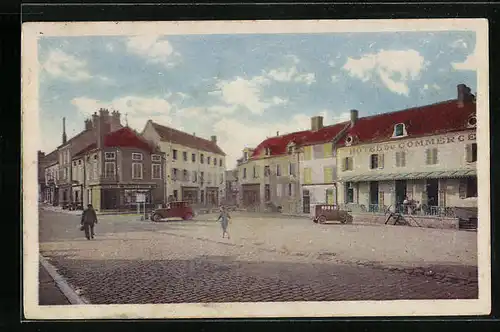 AK St-Leger-sur-Dheune, Place et Hotel du Commerce