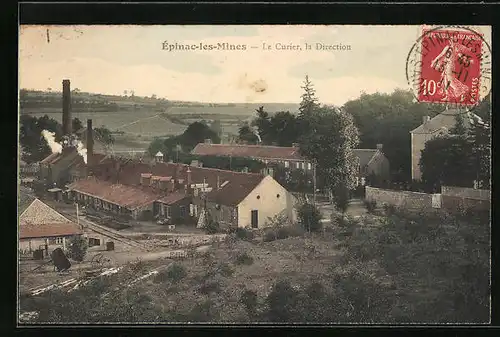 AK Épinac-les-Mines, Le Curier, la Direction