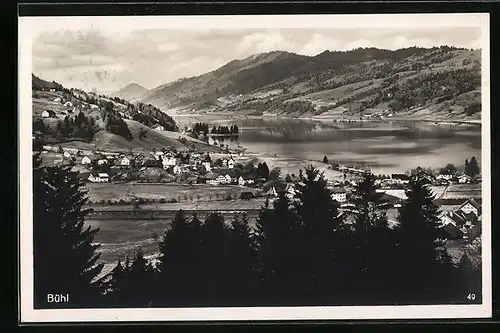 AK Bühl /Alpsee, Ortsansicht vom Rothenfels aus