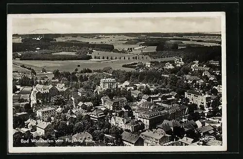 AK Wörishofen, Totalansicht vom Flugzeug aus