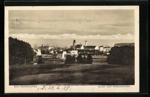 AK Bad Wörishofen, Blick von Nordwesten