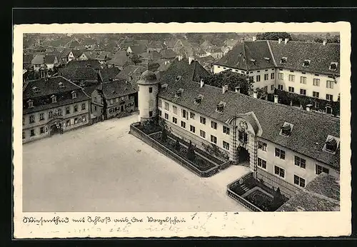 AK Wiesentheid, Schloss aus der Vogelschau