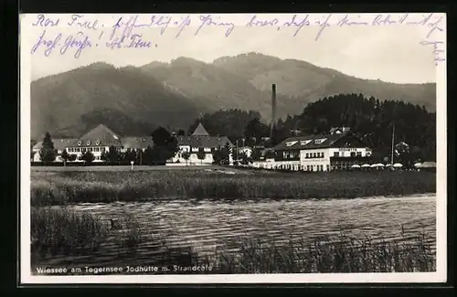 AK Wiessee /Tegernsee, Jodhütte mit Strand-Cafe