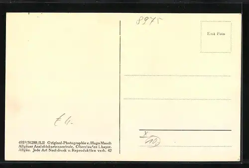 AK Fischen /Allgäu, Ortspartie mit Alpenpanorama