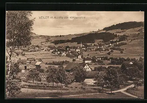 AK Weiler /Allgäu, Ortsansicht von Nordwesten