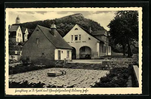 AK Freyburg a. U., Haus und Ehrenhof Friedrich Ludwig Jahn