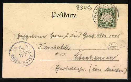 AK Mindelheim, Ortsansicht aus der Vogelschau