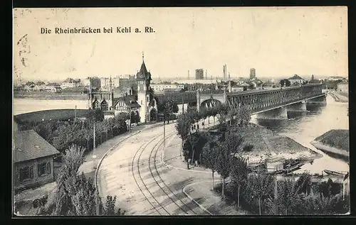 AK Kehl a. Rh., Die Rheinbrücken