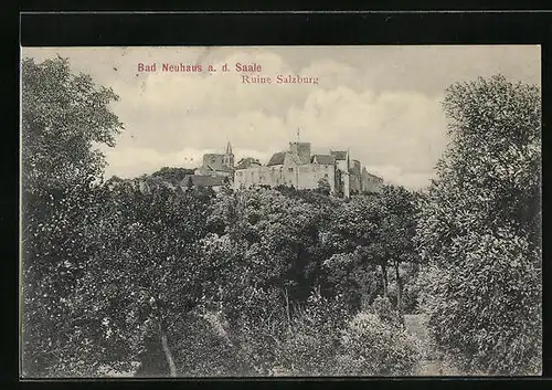 AK Bad Neuhaus a. d. Saale, Ruine Salzburg