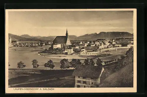 AK Laufen-Oberndorf /Salzach, Ort und Umgebung