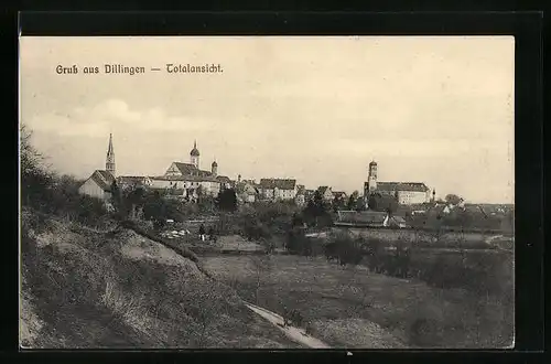 AK Dillingen a. D., Totalansicht mit Schloss