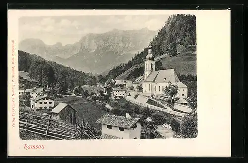 AK Ramsau, Teilansicht aus der Vogelschau