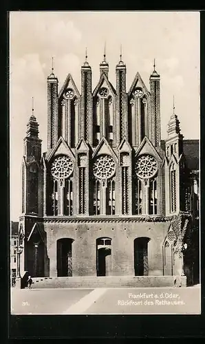 AK Frankfurt a. d. Oder, Rückfront des Rathauses