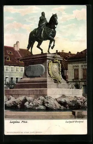 AK Landau /Pf., Luitpold-Denkmal