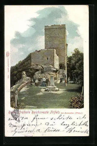 AK Annweiler /Pf., Ruinen der Burg Trifels